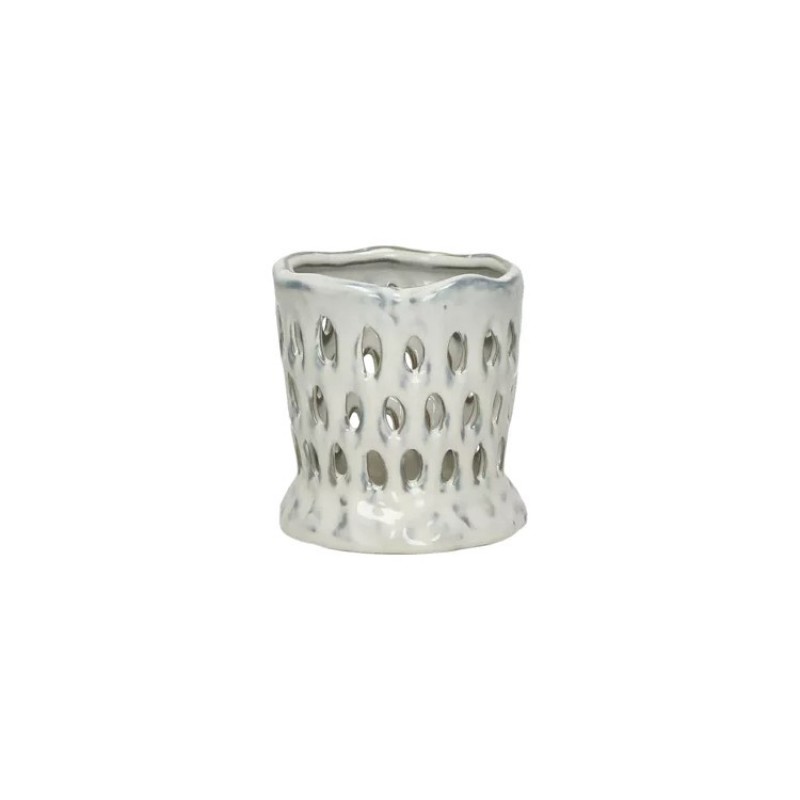 LIGHT HOLDER CORAL STONEWARE GREY 11 - CANDLE HOLDERS, CANDLES LIGHT HOLDER CORAL STONEWARE GREY 11 - CANDLE HOLDERS, CANDLES